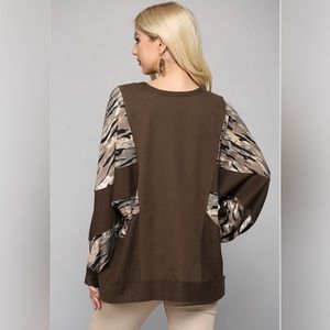 Umgee French Terry Collared Top main image 1